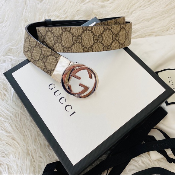 Gucci - Reversible GG Supreme Belt - Men - Canvas/Leather - 95 - Brown